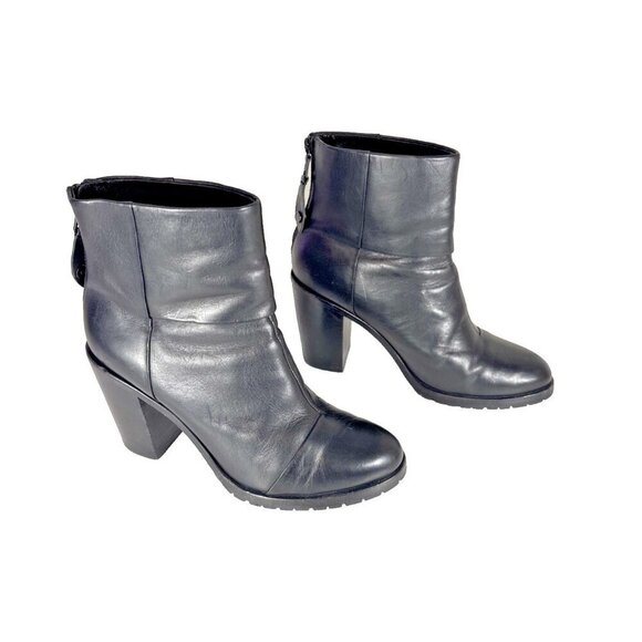 rag & bone The Classic Newbury Black Leather Chelsea Boots Women's Sz 39 US 8.5 - Picture 1 of 14
